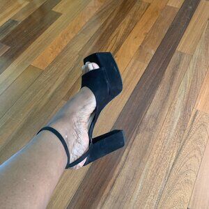 Black Suede Shoes; Saks Fifth Avenue Black Label